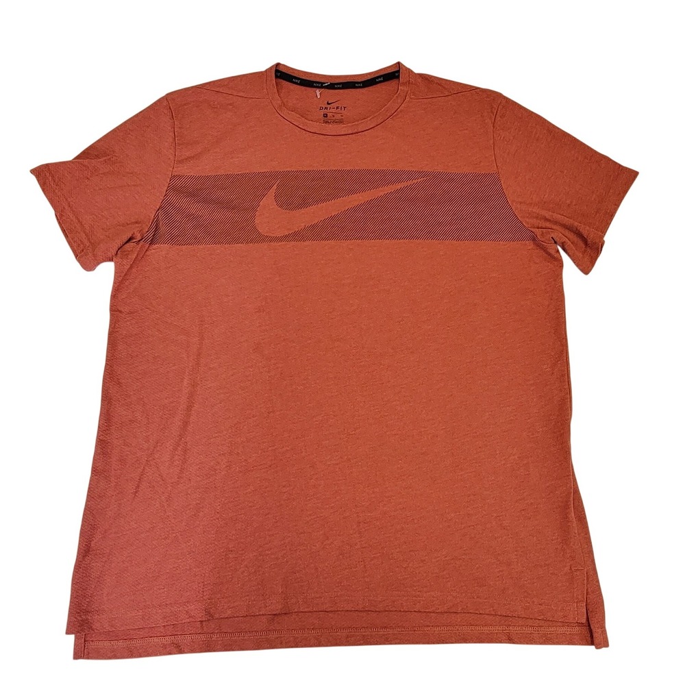 Nike Dri-FIT T-Shirt Men's‎ Activewear Athletic Training Running Top Orange XL